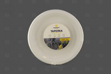 Купить Набор тарелок закусочных d-230мм (10шт) кукурузный крахмал белая Kukorumo. Мир упаковки